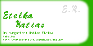 etelka matias business card